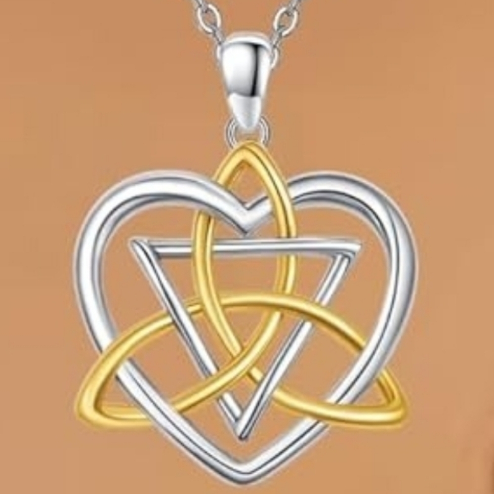 Irish Celtic Knot Necklace 925 Sterling Silver Triquetra Pendant NWT